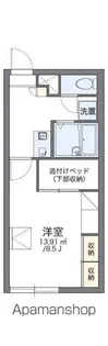 レオパレス札内 B【2階】の間取り